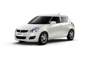 White Swift self-drive rental car